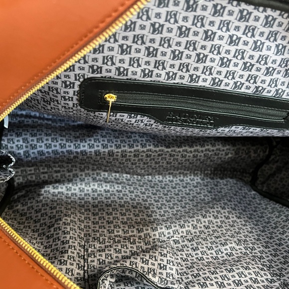 NWNT BADGLEY MISCHKA Leopard Vegan Leather Travel Tote Weekender Bag Luggage - Picture 10 of 14